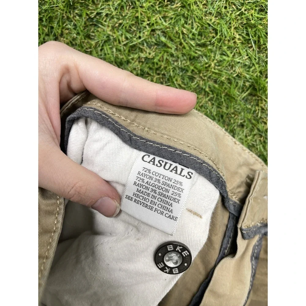 BKE Jake Pants Mens 33L 33x32 Tan Khaki Straight Leg Chino Y2K Casual Beige